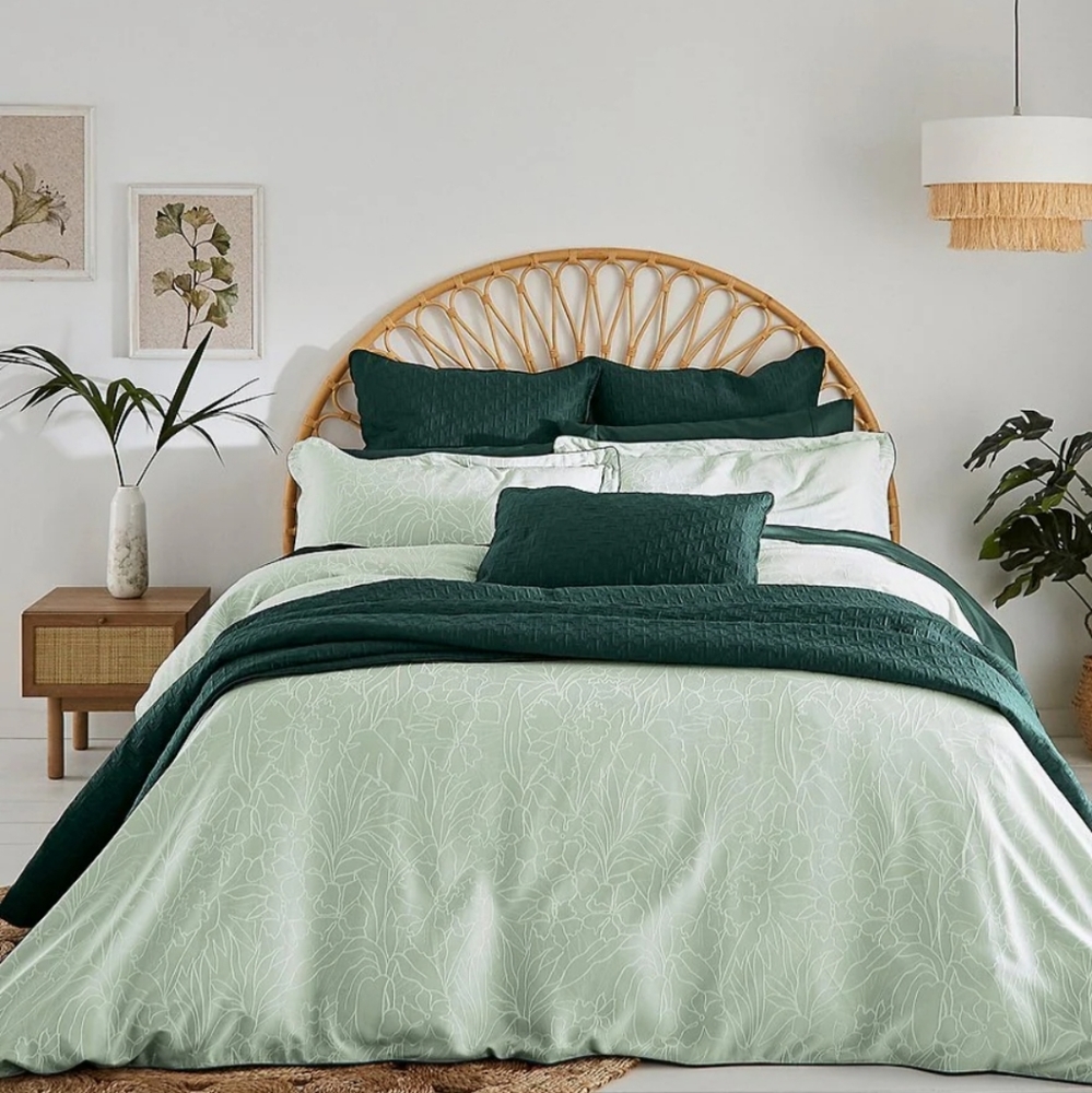 Ted Baker L. Lemongrass Collection Tropical Leaf Pattern Duvet Cover Min…